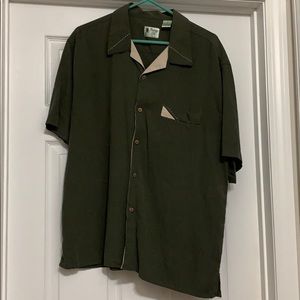 Vintage Silk Men’s Casual Dress Shirt Sz XL